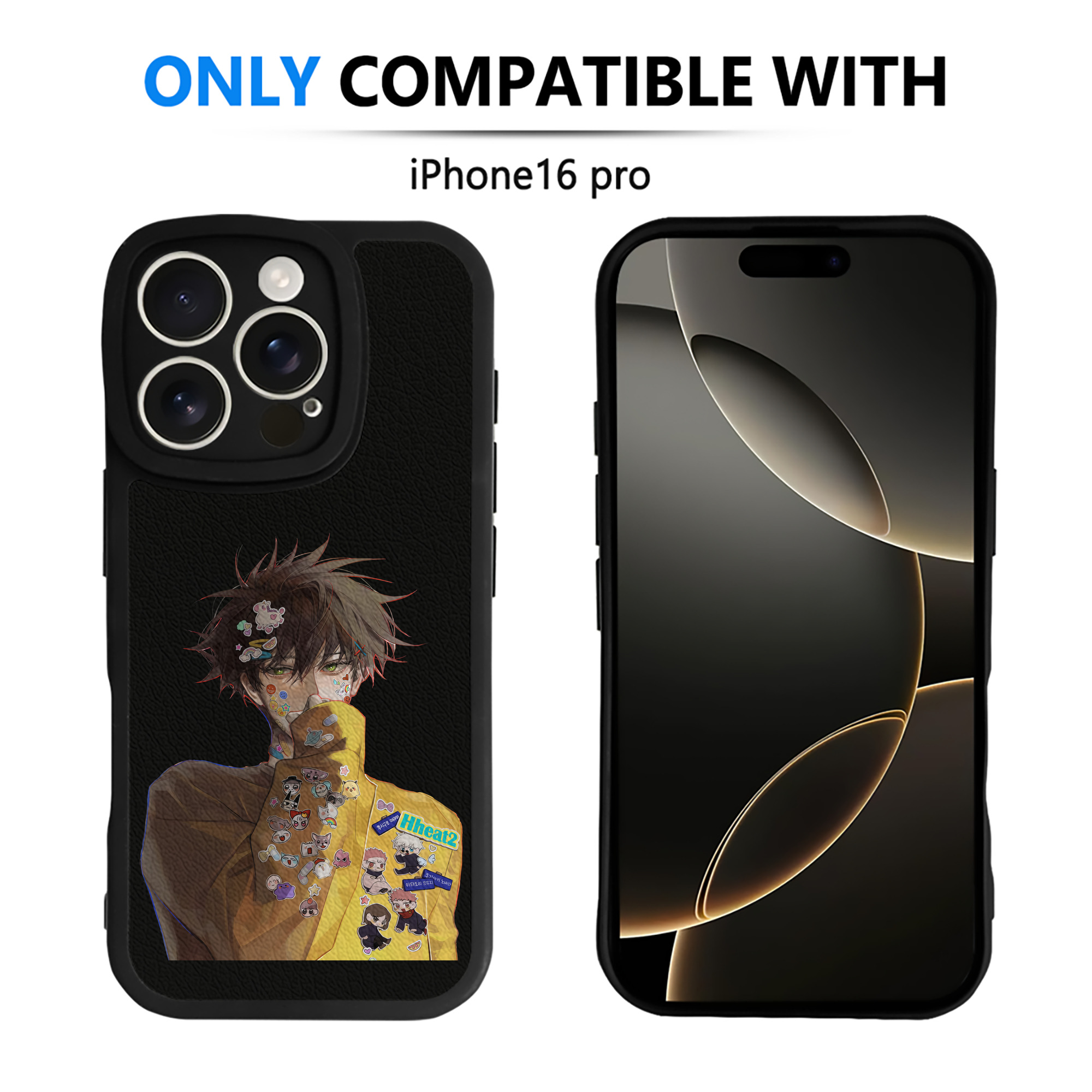 （画像用） 呪術廻戦 Jujutsu Kaisen 【iPhone 16シリーズ対応】シリコンスマホケース（レザー調） 材質：シリコン
